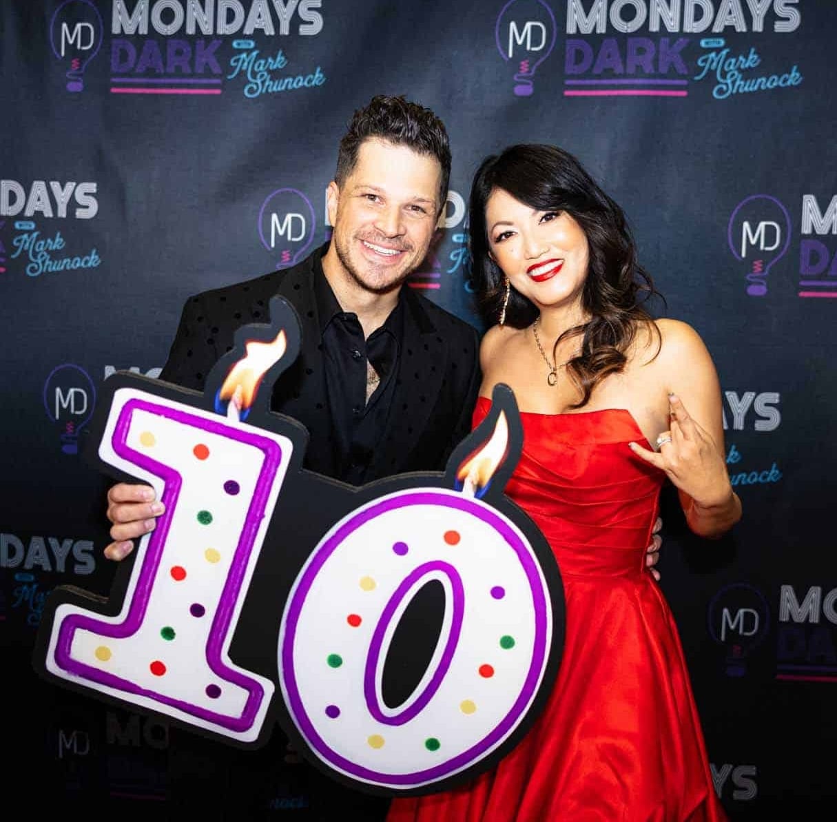 Mark & Cheryl at Mondays Dark 10th Anniversary